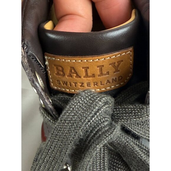 Bally Hervey Distresed Leather High Top Casual Sneakers Men's Size 10 D Brown - Picture 7 of 10